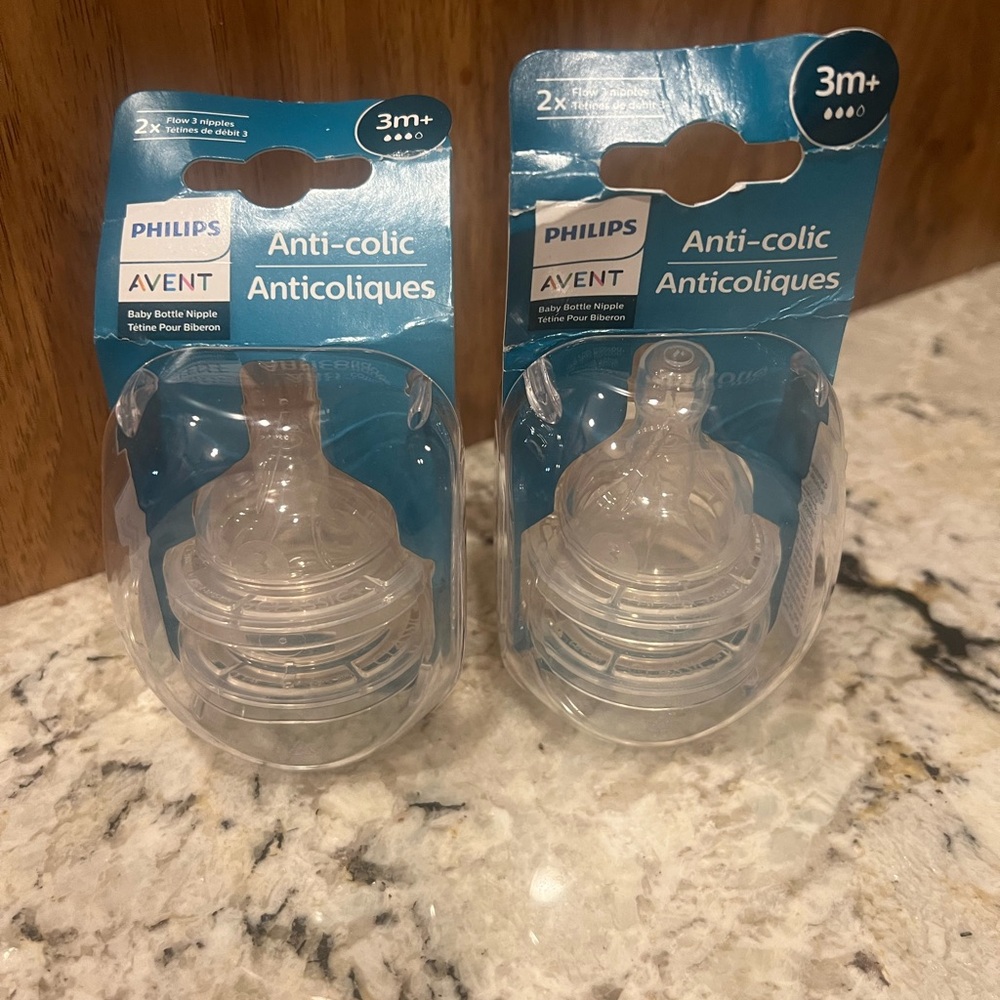 Philips Avent Anti-Colic Baby Bottle Nipples - Transparent